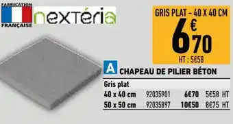 Brico Cash Chapeau de pilier béton offre