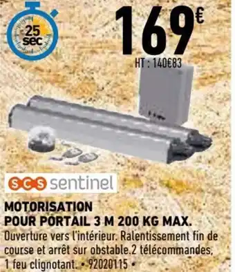 Motorisation pour portail