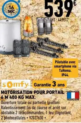 Brico Cash Motorisation pour portail offre