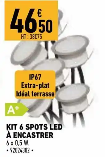 Brico Cash Kit 6 spots led à encastrer offre
