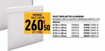 Volet roulant en aluminium
