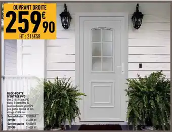 Brico Cash Bloc-porte d'entrée pvc offre