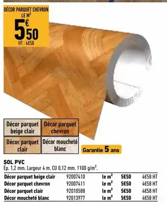 Brico Cash Sol PVC offre