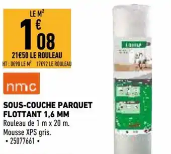 Brico Cash Sous-couche parquet flottant offre