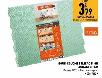 Brico Cash Sous-couche selitac 5 MM Aquastop 5M offre