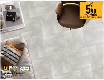 Brico Cash Grès émaillé Lune gris offre