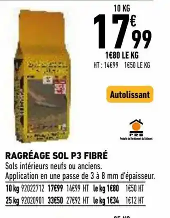 Brico Cash Ragréage sol P3 Fibré offre