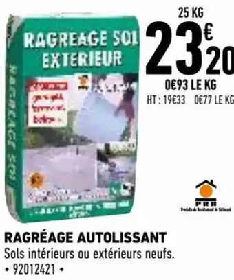 Ragréage autolisssant