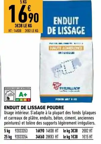 Brico Cash Enduit de lissage poudre offre
