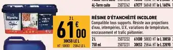 Brico Cash Résine d'étanchéité incolore offre
