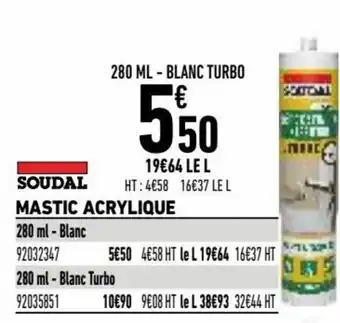 Mastic acrylique
