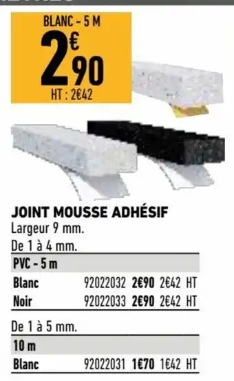 Brico Cash Joint mousse adhésif offre