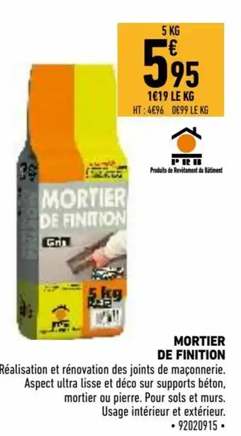 Brico Cash Mortier de finition offre