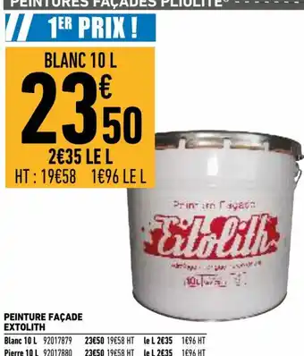 Brico Cash Peinture façade extolith offre