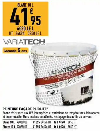 Brico Cash Peinture façade pliolite offre
