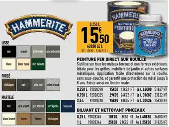 Brico Cash Peinture fer direct sur rouille offre
