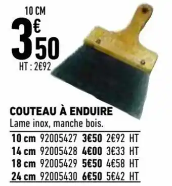 Couteau à enduire