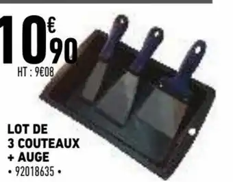 Brico Cash Lot de 3 couteaux + auge offre