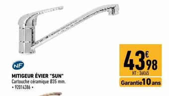 Mitigeur évier Sun