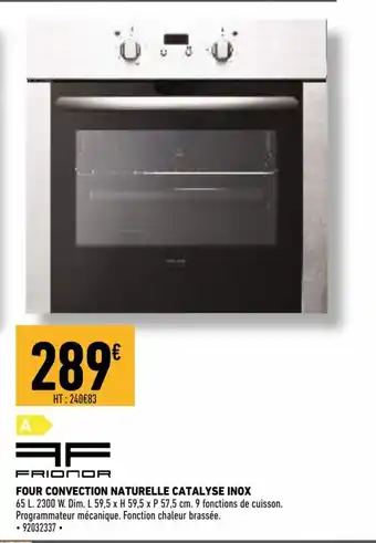 Brico Cash Four Convection Naturelle Catalyse Inox offre