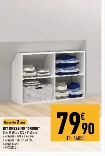 Brico Cash Kit Dressing Origin offre