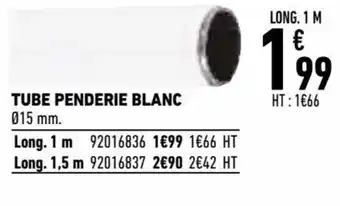 Tube penderie Blanc