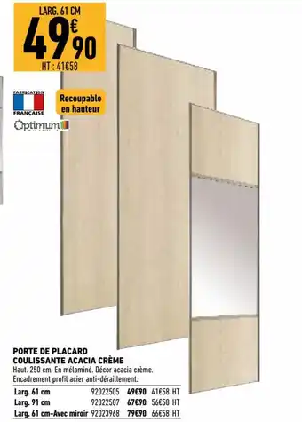 Brico Cash Porte de Placard offre