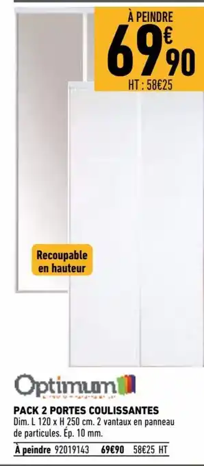 Pack 2 Portes Coulissantes