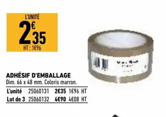 Brico Cash Adhésif d'Emballage offre