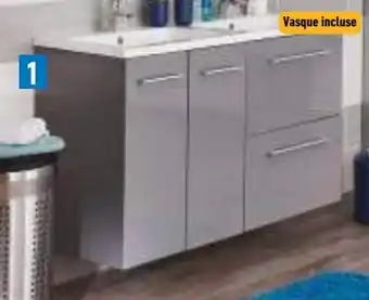 Brico Cash Meuble de salle de bains "Moov" 120 cm 2 portes tiroirs offre