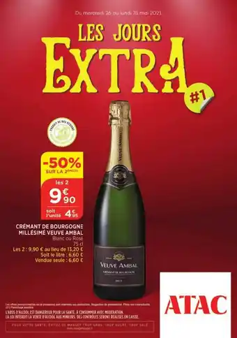 Bi1 Crémant De Bourgogne Millésime Veuve Ambal offre