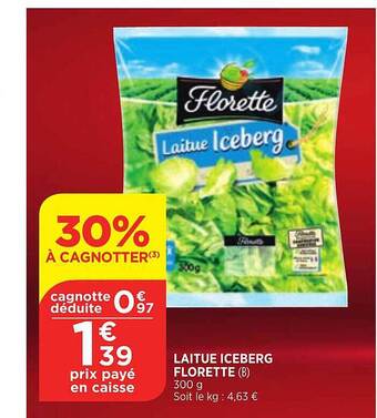 Bi1 Laitue Iceberg Florette offre