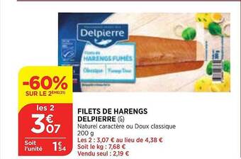 Bi1 Filets De Harengs Delpierre offre