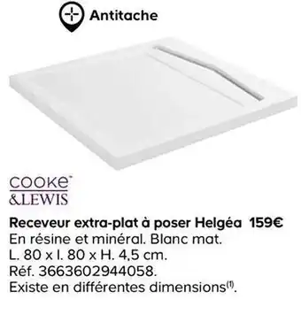 Castorama Cooke&lewis Receveur Extra-plat à Poser Helgéa offre
