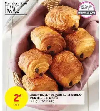 Intermarché Express Assortiment De Pain Au Chocolat Pur Beurre X5 offre