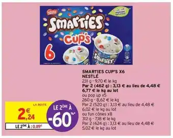 Intermarché Express Smarties Cup's X6 Nestlé offre
