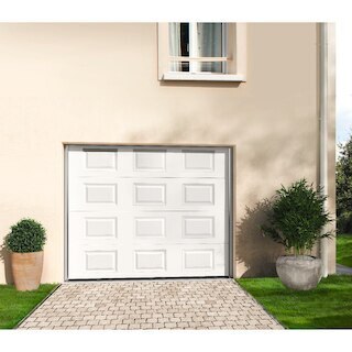 Brico Dépôt Porte de garage sectionnelle en kit motorisée h. 200 x l. 240 cm offre