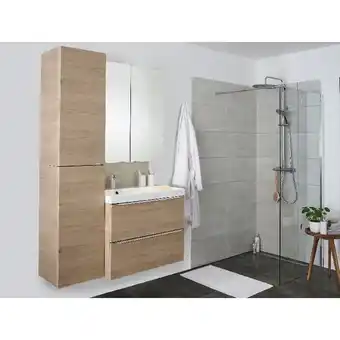 Brico Dépôt Meuble à suspendre décor imitation chêne l. 80 cm "imandra" offre