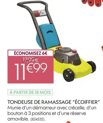 Écoiffier tondeuse de ramassage