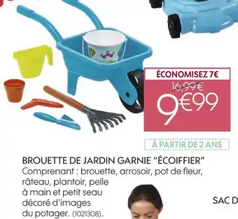 Écoiffier brouette de jardin garnie