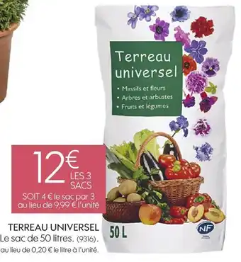 Truffaut Terreau universel offre