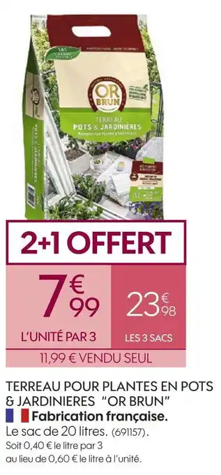 Truffaut Or brun terreau pour plantes en pots & jardinieres offre