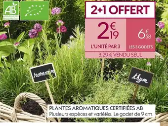 Truffaut Plantes aromatiques certifiées ab offre
