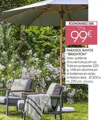 Truffaut Parasol rayos “brighton” offre