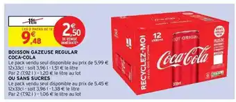Intermarché Express Boisson Gazeuse Regular Coca-cola offre