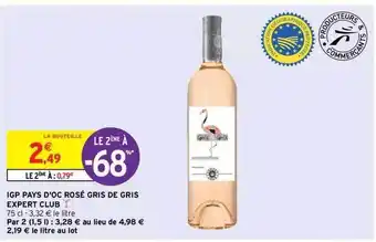 Intermarché Express Igp Pays D'oc Rosé Gris De Gris Expert Club offre