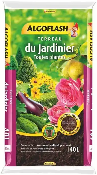 Mr Bricolage Terreau du jardinier 40 L ALGOFLASH offre