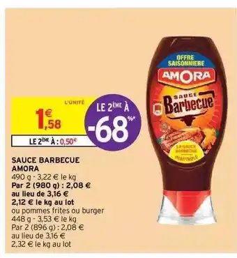 Intermarché Express Sauce Barbecue Amora offre