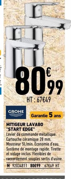 Brico Cash Mitigeur Lavabo offre