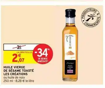 Huile Vierge De Sésame Toasté Les Créations